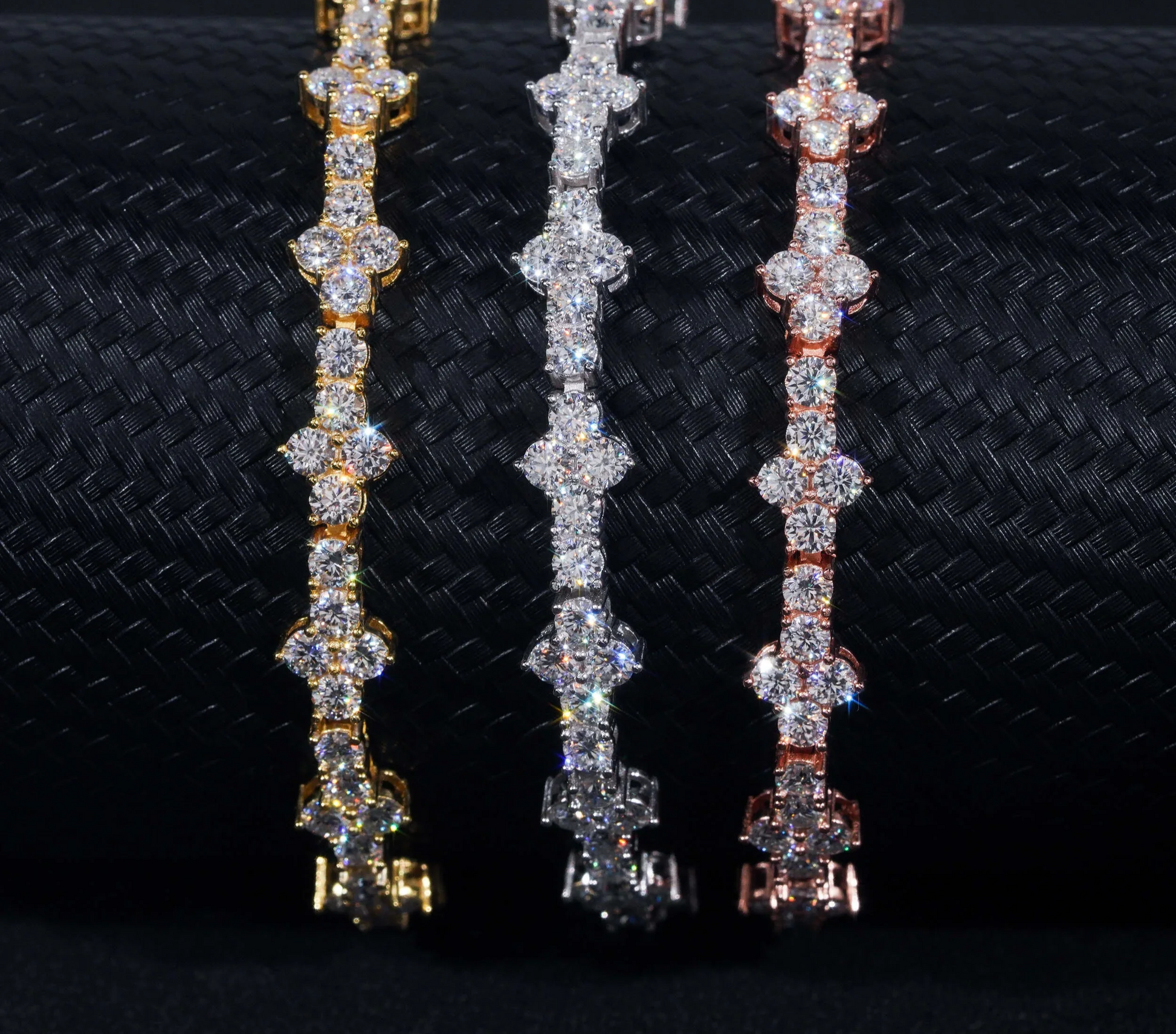 VVS Moissanite Small Cross Tennis Bracelet