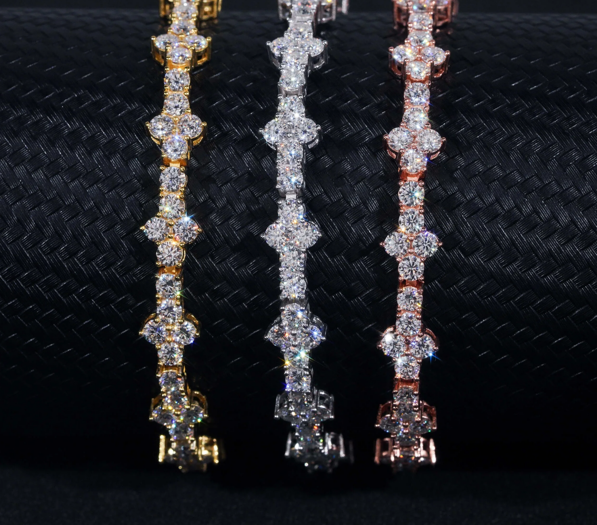 VVS Moissanite Small Cross Tennis Bracelet