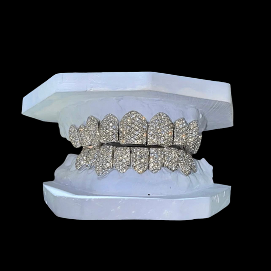 VS Clarity Natural Diamond Grillz (Honeycomb Setting)