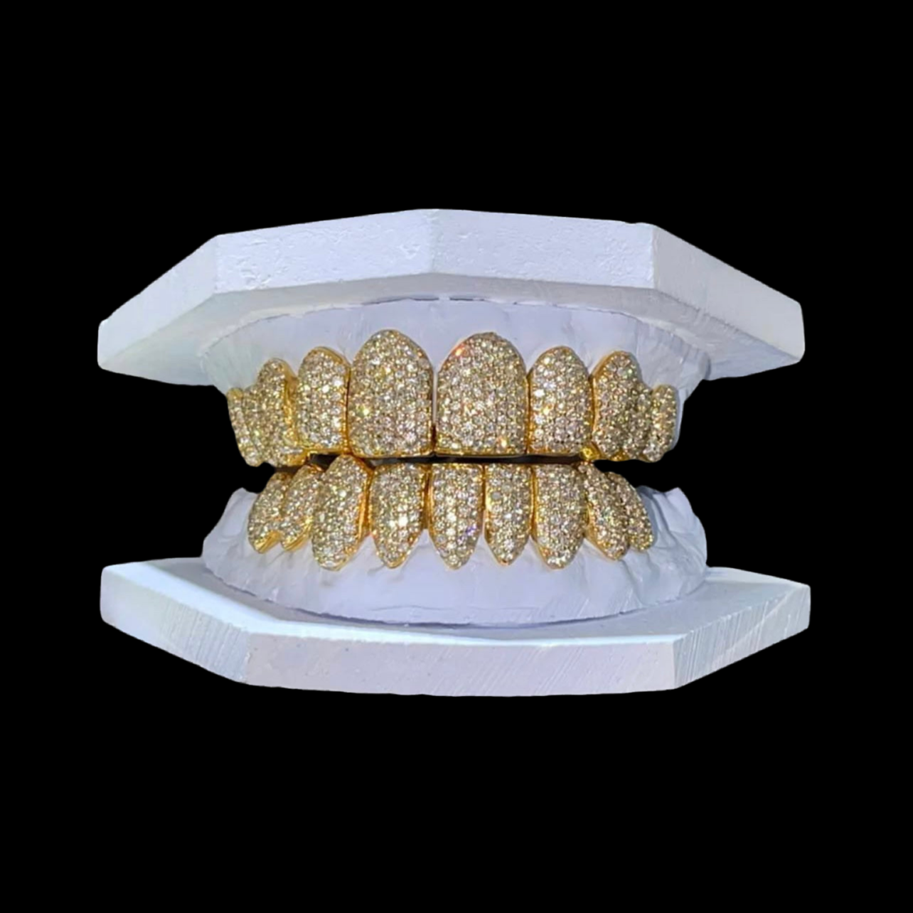 SI Clarity Natural Diamond Grillz (Honeycomb Setting)