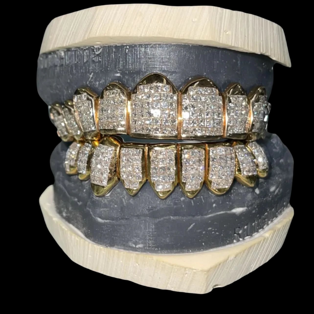 Invisible Set Princess Cut Diamond Grill