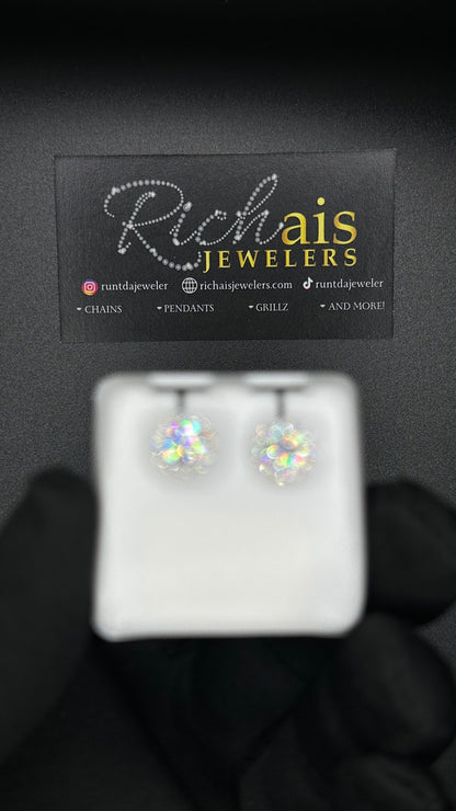 VVS Moissanite Halo Earrings