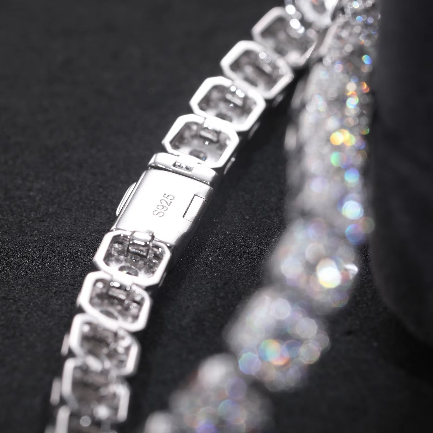 VVS Moissanite Halo Bracelet 