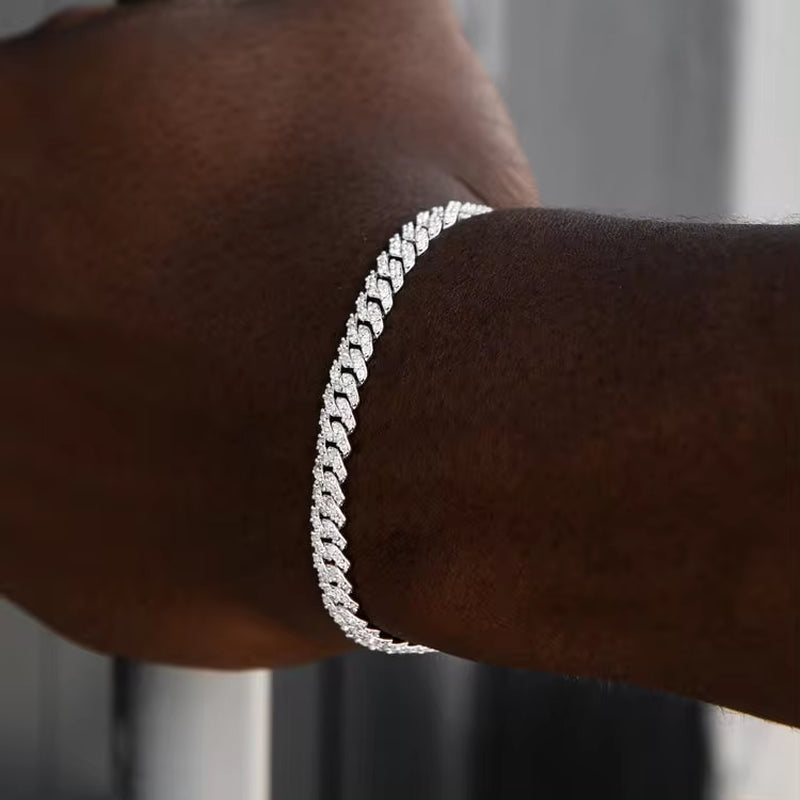 VVS Clarity Moissanite Cuban Link Bracelet